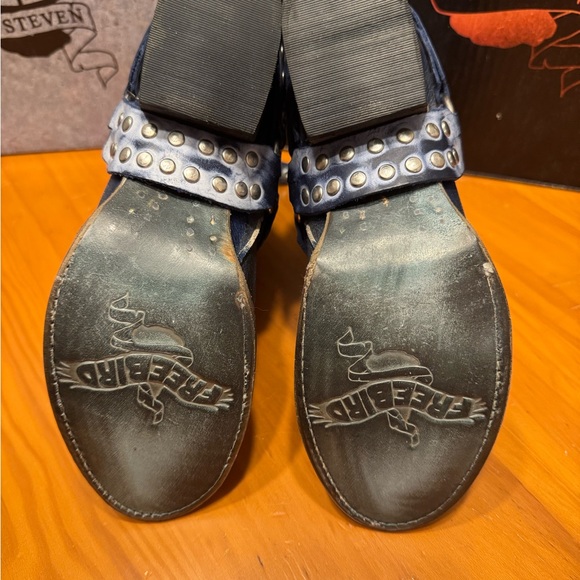 Freebird by Steven Ramone Metallic Blue multi Ankle Boots - Picture 7 of 8